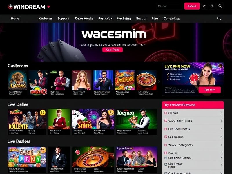 Welcome to Windream Games Hub – the ultimate portal to explore Windream.com’s top-rated casino games, live dealers, poker tournaments, and sports betting. Enjoy exclusive promotions and secure, fair play.